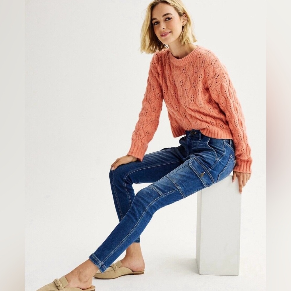 SO Juniors Low Rise Cargo Skinny Jeans SZ 3 NWT - Picture 4 of 10
